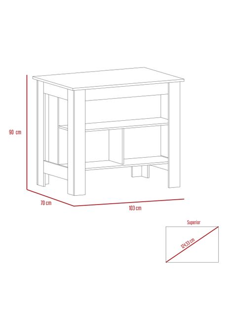 Mesa de Cocina Kitchen Blanco Nevado-1