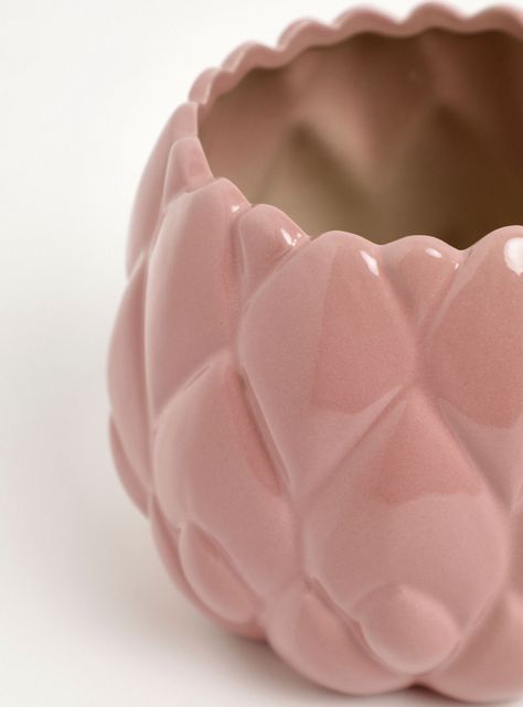 Macetero Flor Cerámica 13 cm Rosa-2