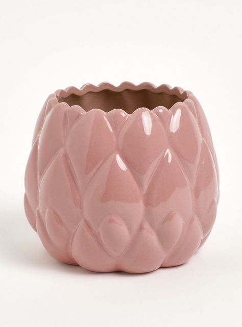 Macetero Flor Cerámica 13 cm Rosa-0