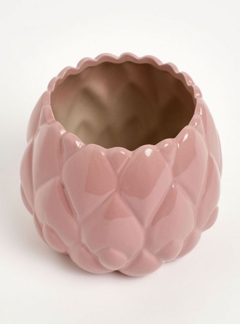 Macetero Flor Cerámica 13 cm Rosa-1