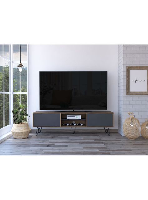 Rack Vassel Tv 80" Z-180 Miel-Plomo-0