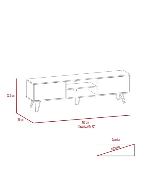 Rack Vassel Tv 80" Z-180 Habano-Blanco-1