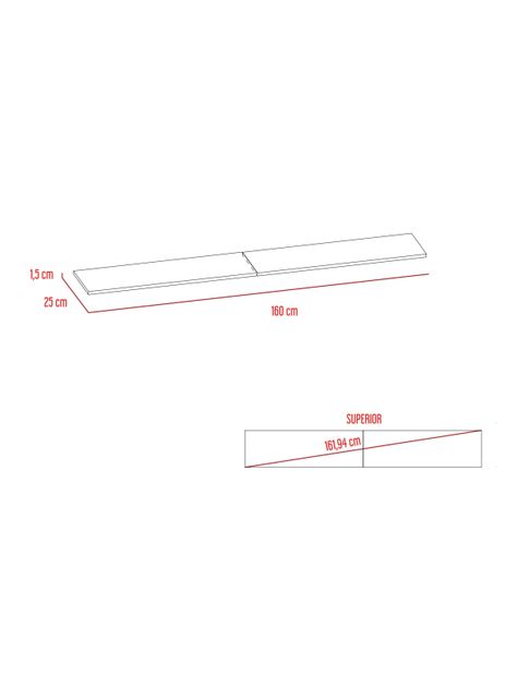 Repisa Vassel Wall Z-160 Habano-Blanco-1