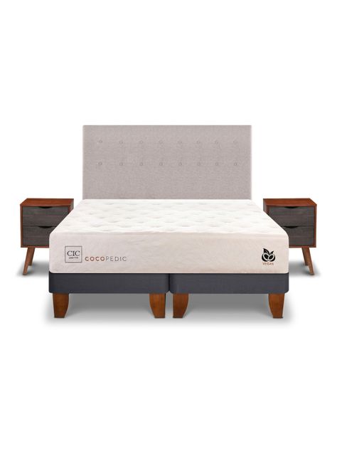 Cama Europea Cocopedic King + Set Muebles Tigris-2