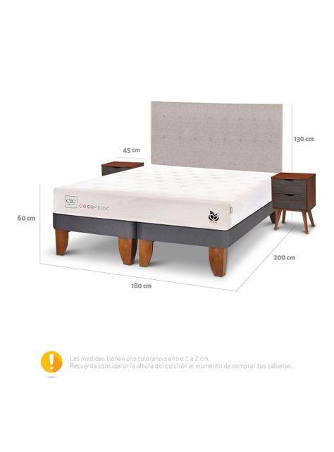 Cama Europea Cocopedic King + Set Muebles Tigris-1