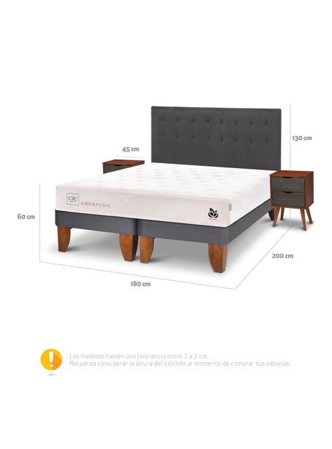 Cama Europea Cocopedic King + Set Muebles Eufrates-1