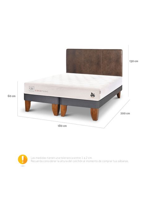 Cama Europea Cocopedic King + Respaldo Baker-1