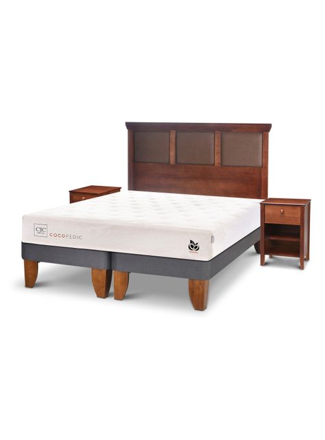 Cama Europea Cocopedic 2 Plazas Base Dividida + Set Muebles New Torino-0