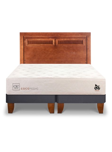 Cama Europea Cocopedic King + Respaldo Milán-0