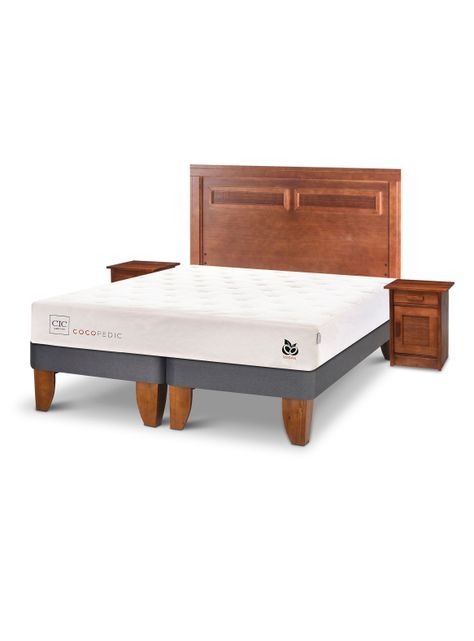 Cama Europea Cocopedic King + Set Muebles Milan-2