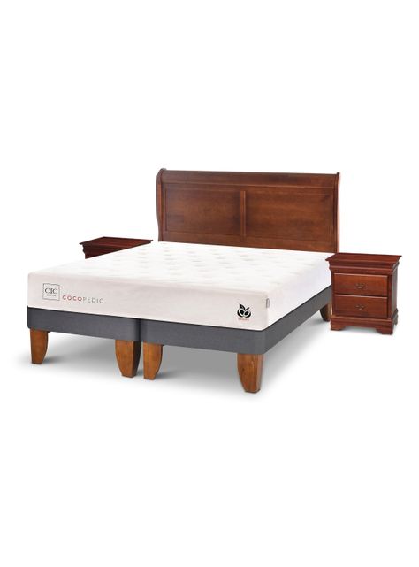 Cama Europea Cocopedic King + Set Muebles Miro-2