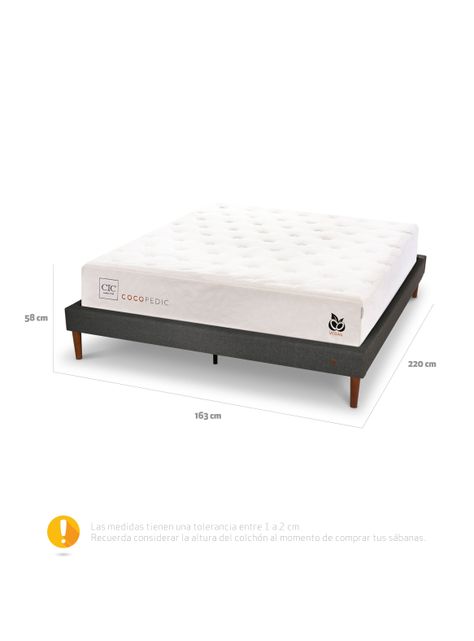 Cama Europea Curve Cocopedic 2 Plazas Base Dividida-1