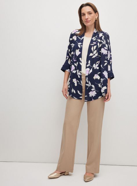 Blusa Capa Estampada con Top Interior-4