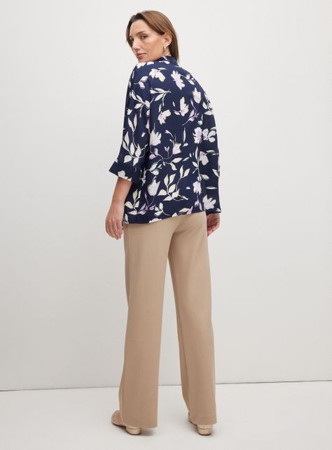 Blusa Capa Estampada con Top Interior-5