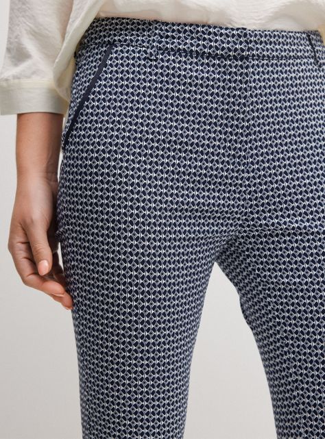 Pantalón Tipo Calza de Jacquard Elasticado-2