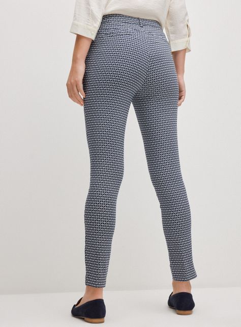 Pantalón Tipo Calza de Jacquard Elasticado-1