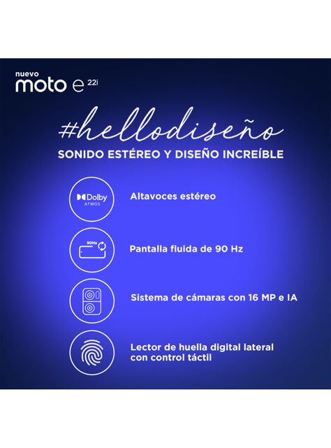 Motorola Moto E22i 64GB 6.5" Blanco WOM-3