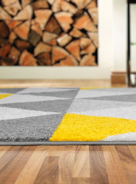 Alfombra Florida Amarillo 300 x 400 cm Triángulos-4