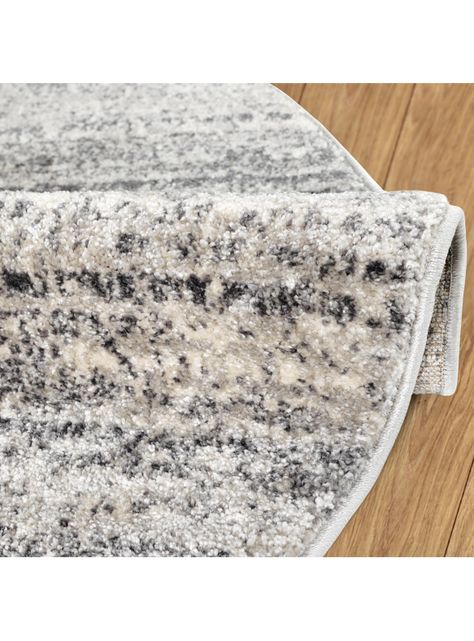 Alfombra Redonda Florida Gris 160 x 160 cm-2