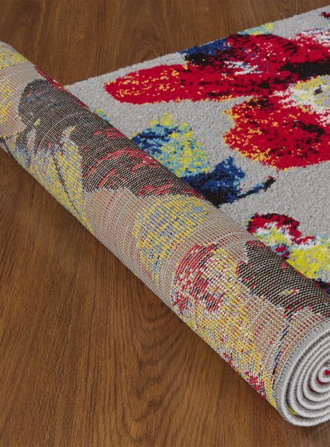 Alfombra Pasillo Florida Gris 70 x 230 cm Flores-1