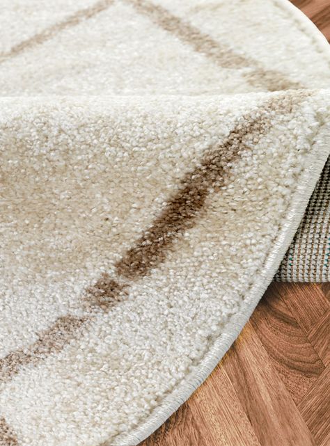 Alfombra Redonda Florida Blanco 240 x 240 cm-1