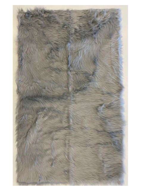 Alfombra Piel Sintético Oveja Gris 120 x 180 cm-0