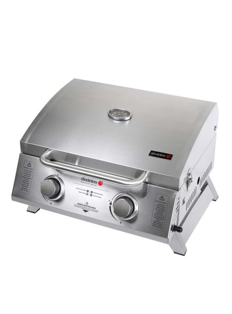 Parrilla a Gas 2 Quemadores inox Pgm-2Qin-2