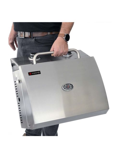 Parrilla a Gas 2 Quemadores inox Pgm-2Qin-4