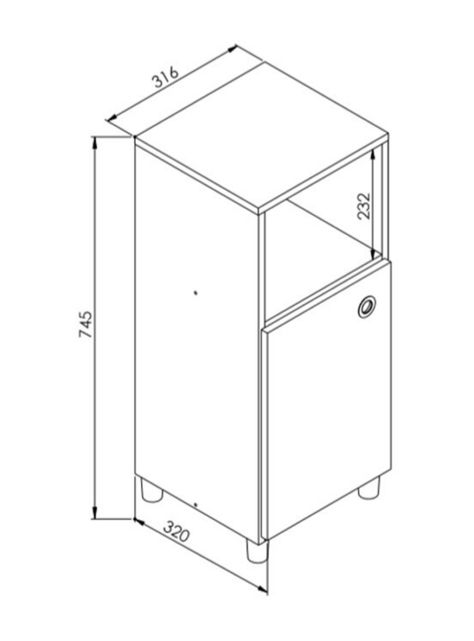 Mueble para Bidón con Puerta Milena-1