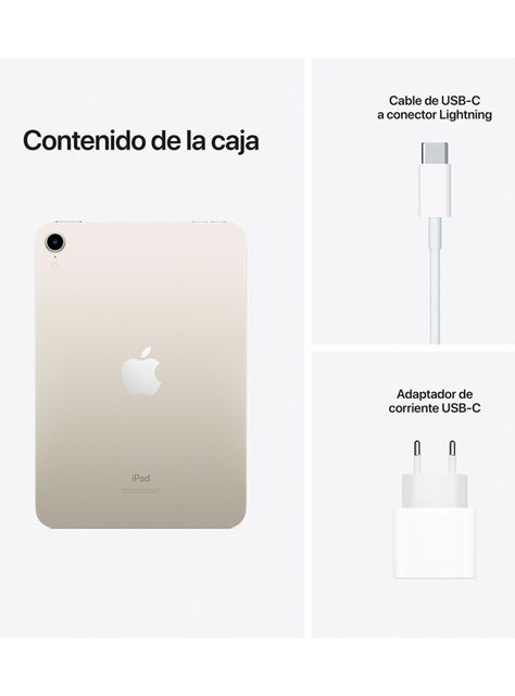 iPad Mini 8.3" de 6° Generación Wi-Fi 64GB Color Blanco Estelar-4