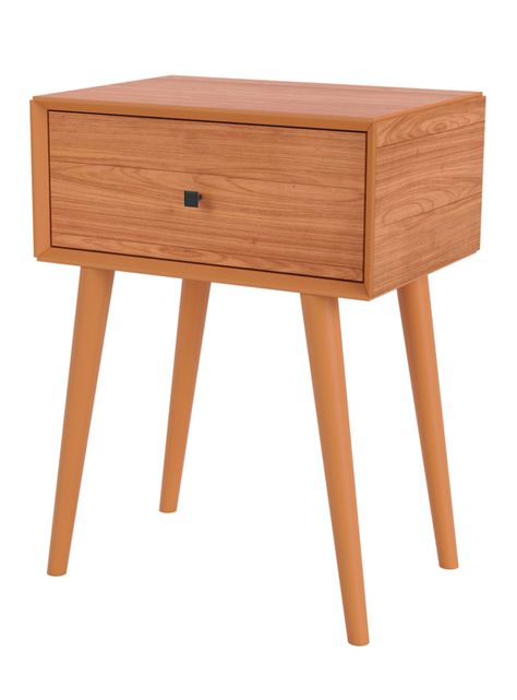 Velador Tw49 1 Cajón Castaño-0
