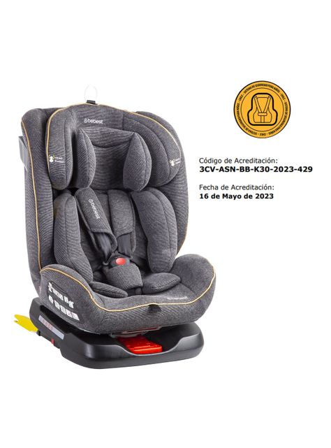 Silla de Auto Convertible Isofix Supra 360° Dark Grey-1