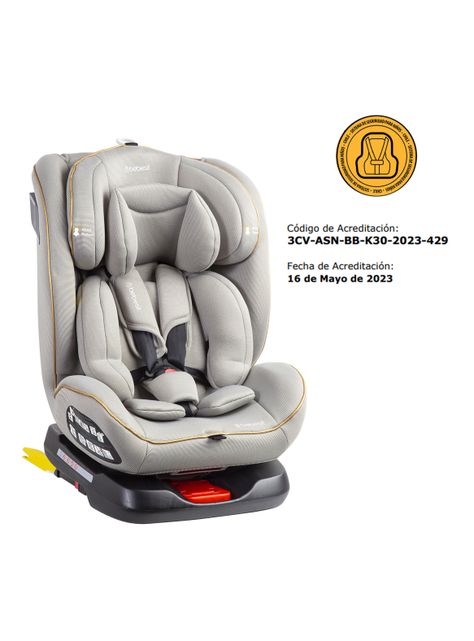 Silla de Auto Convertible Isofix Supra 360° Light Grey-1