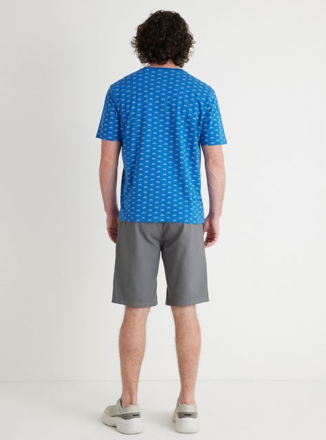 Polera Manga Corta Mini Print Cuello Redondo-5