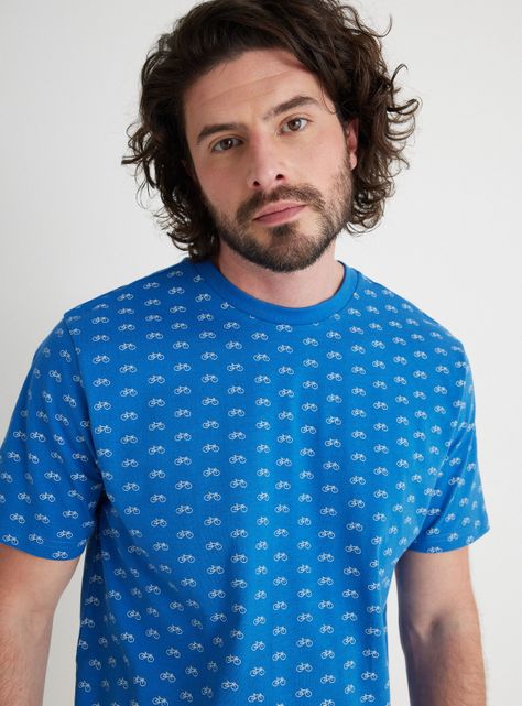 Polera Manga Corta Mini Print Cuello Redondo-2