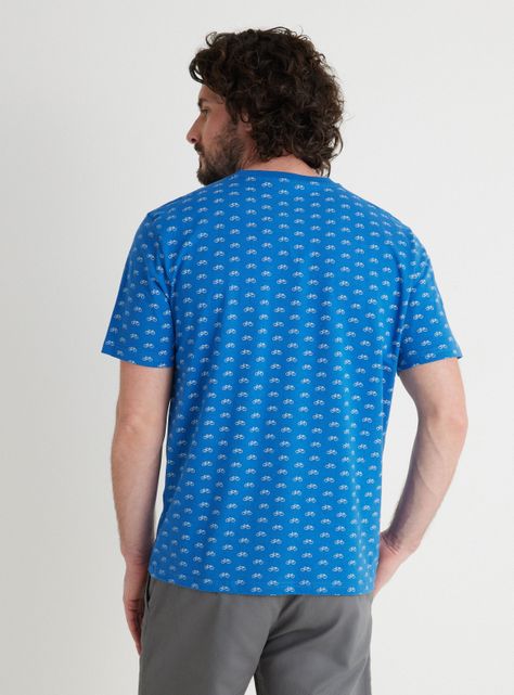 Polera Manga Corta Mini Print Cuello Redondo-1