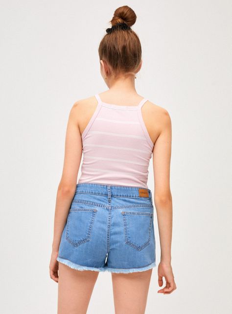 Short Denim Cortes en Caderas-1