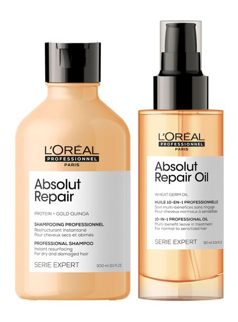 Set Reparación Cabello Dañado Absolut Repair Shampoo 300 ml + Aceite 90 ml-0