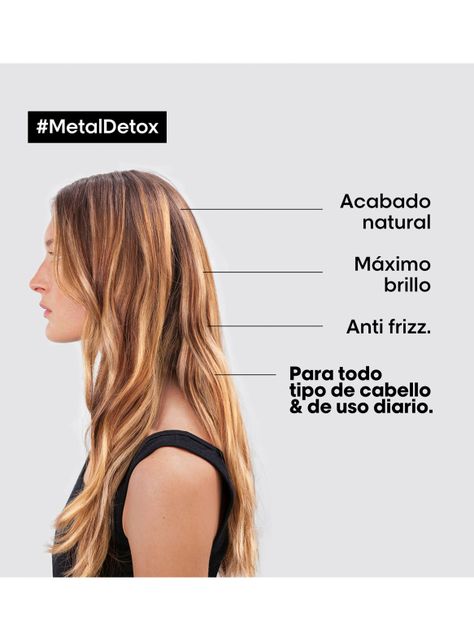 Set Metal Detox Anti-Quiebre Cabello Dañado y con Color Shampoo 300 ml + Aceite 50 ml-4