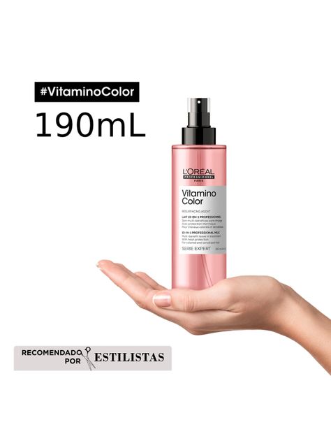 Set Cuidado del Color Cabello Tinturado Vitamino Color Shampoo 300 ml + Spray 190 ml-1