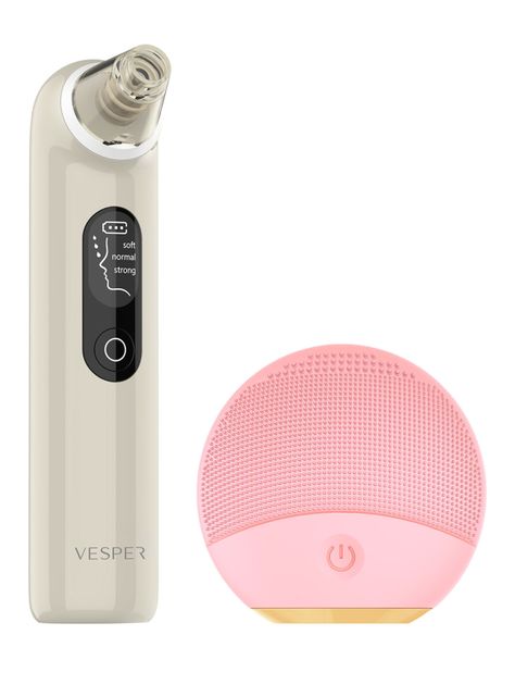 Removedor de Puntos Negros con Luz Azul + Cepillo de Limpieza Facial Rosado-0