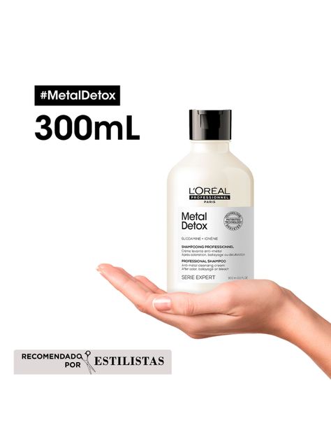Set Trio Metal Detox Anti-Quiebre Cabello Dañado y con Color Shampoo 300  ml + Máscara 250 ml + Aceite 50 ml-1