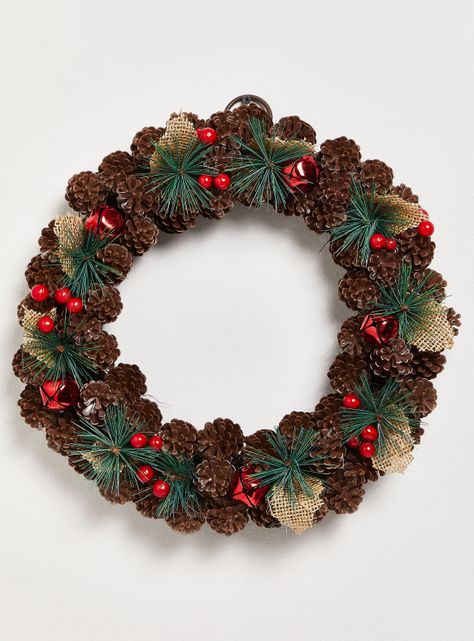 Corona Piñas Rusticas 40 cm-0