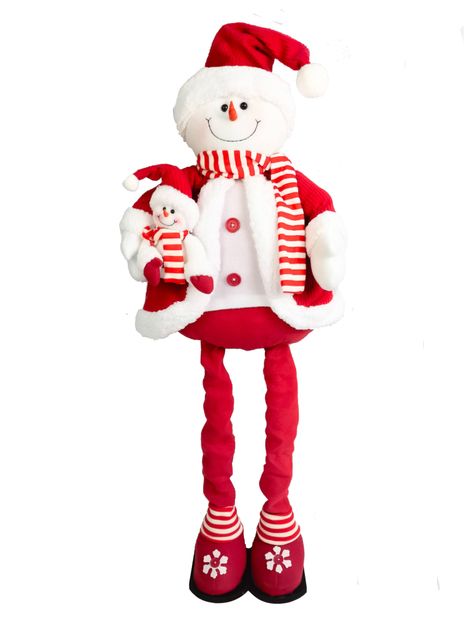 Muñeco Mono Nieve Extendible Rojo 107 cm-0
