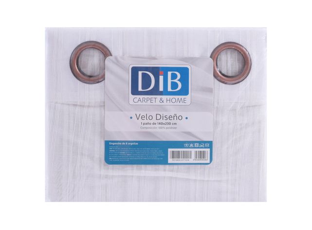Cortina DIB Velo Diseño 3 Blanco 140 x 230 cm Dib-1
