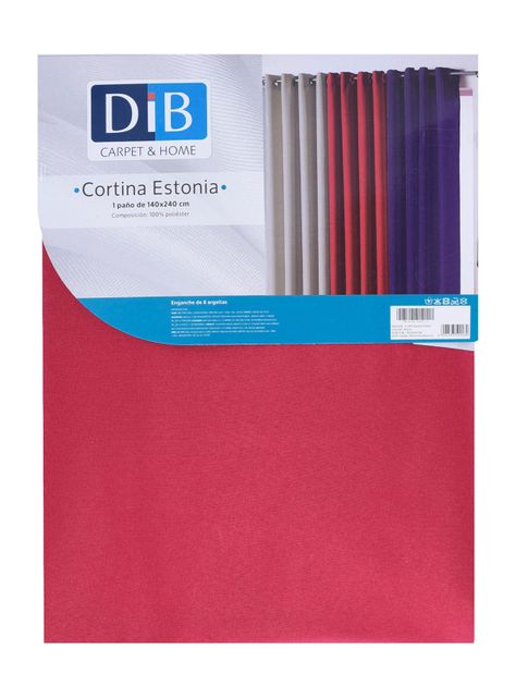 Cortina Estonia Rojo 140 x 230 cm Dib-3