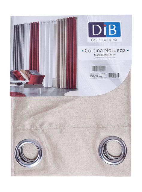 Cortina Noruega Beige 140 x 240 cm Dib-2