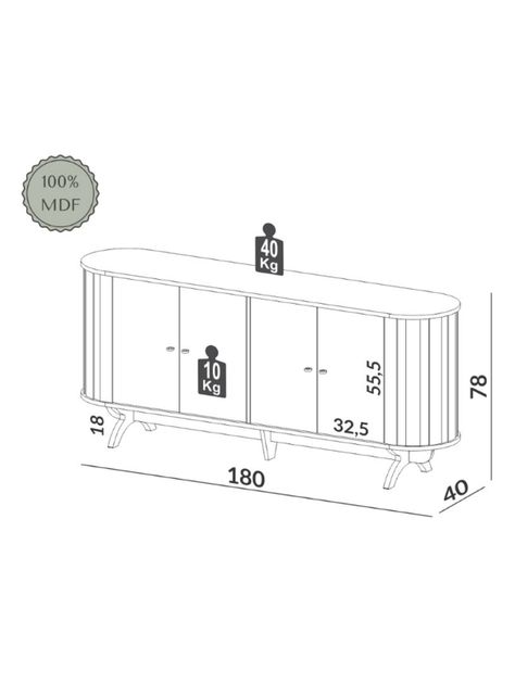 Buffet 4 Puertas Tb296 1.8 Curvo-1