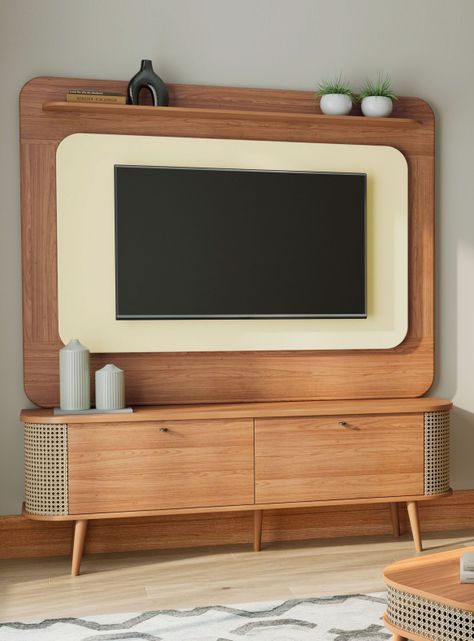 Home TV 60" Tb309 Curvo Ratán 2 Puertas-0