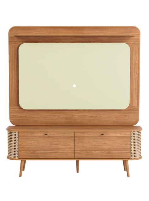 Home TV 60" Tb309 Curvo Ratán 2 Puertas-2